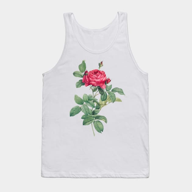 Red Rose Flowers with Green Leaves Tank Top by CatyArte